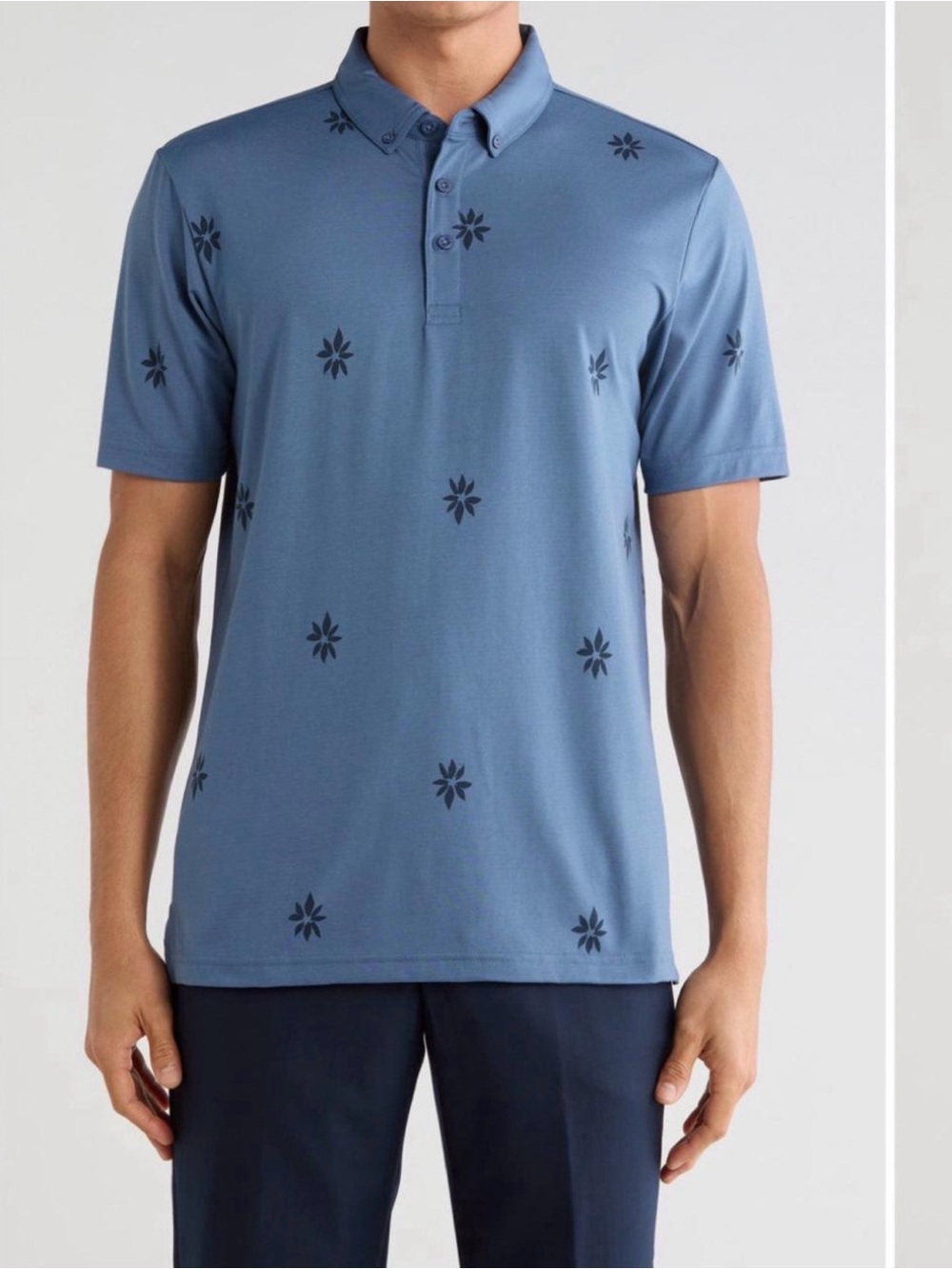 NWT Travis Mathew Rome Around Floral
Button Down Polo Color Bearing Sea Size XXL